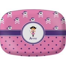 Pink Pirate Melamine Platter (Personalized)