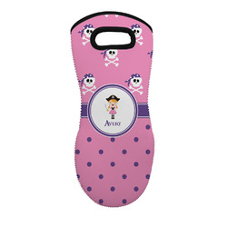 Pink Pirate Neoprene Oven Mitt w/ Name or Text