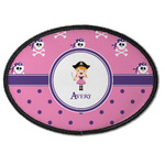 Pink Pirate Iron On Oval Patch w/ Name or Text