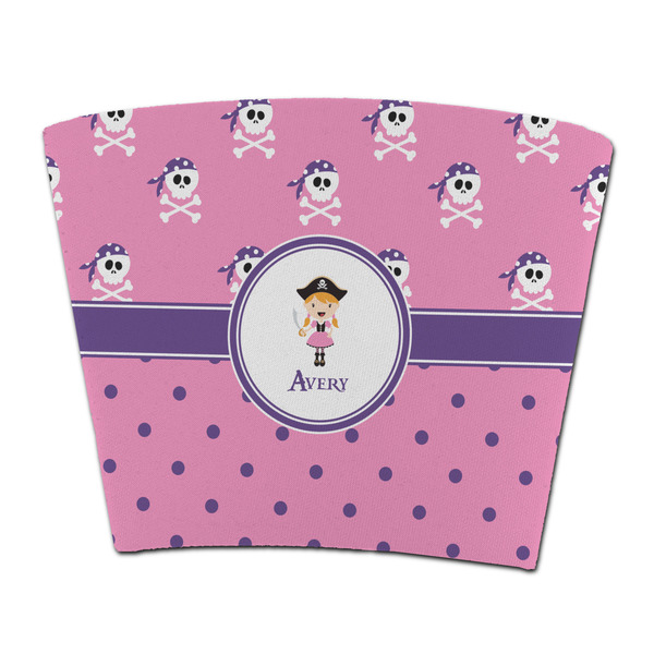 Custom Pink Pirate Party Cup Sleeve - without bottom (Personalized)