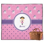 Pink Pirate Outdoor Picnic Blanket (Personalized)