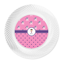 Pink Pirate Plastic Party Dinner Plates - 10" (Personalized)