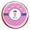 Pink Pirate Printed Icing Circle - Large - On Cookie