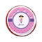 Pink Pirate Printed Icing Circle - Small - On Cookie