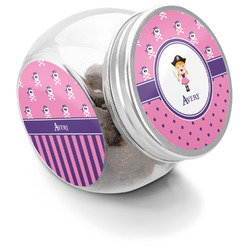 Pink Pirate Puppy Treat Jar (Personalized)