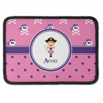 Pink Pirate Iron On Rectangle Patch w/ Name or Text