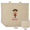 Pink Pirate Reusable Cotton Grocery Bag - Front & Back View