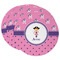 Pink Pirate Round Paper Coaster - Main