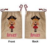 Pink Pirate Santa Sack - Front & Back (Personalized)