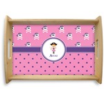 Pink Pirate Natural Wooden Tray - Small (Personalized)