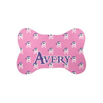 Pink Pirate Bone Shaped Dog Food Mat (Small) (Personalized)