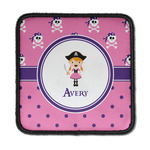 Pink Pirate Iron On Square Patch w/ Name or Text