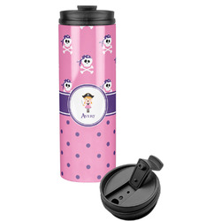 Pink Pirate Stainless Steel Skinny Tumbler (Personalized)
