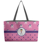 Pink Pirate Beach Totes Bag - w/ Black Handles (Personalized)