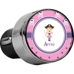 Pink Pirate USB Car Charger (Personalized)