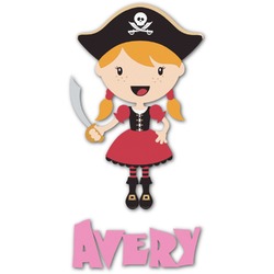 Pink Pirate Graphic Decal - Small (Personalized)