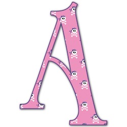 Pink Pirate Letter Decal - Large (Personalized)
