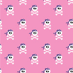 Pink Pirate Wallpaper & Surface Covering (Water Activated 24"x 24" Sample)