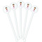 Pink Pirate White Plastic 5.5" Stir Stick - Fan View