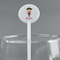 Pink Pirate White Plastic 5.5" Stir Stick - Round - Main