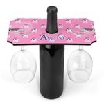 Pink Pirate Wine Bottle & Glass Holder (Personalized)