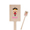 Pink Pirate Wooden 6.25" Stir Stick - Rectangular - Closeup