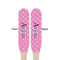 Pink Pirate Wooden Food Pick - Paddle - Double Sided - Front & Back