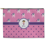 Pink Pirate Zipper Pouch (Personalized)