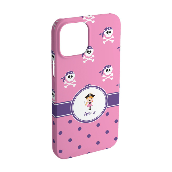 Custom Pink Pirate iPhone Case - Plastic - iPhone 15 (Personalized)