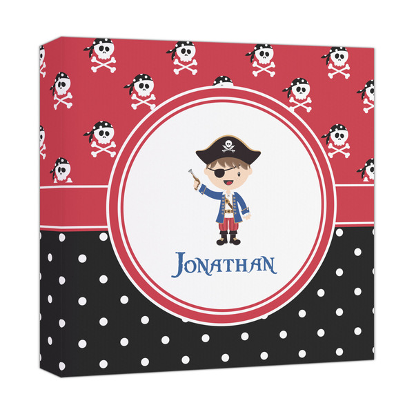 Custom Pirate & Dots Canvas Print - 12x12 (Personalized)