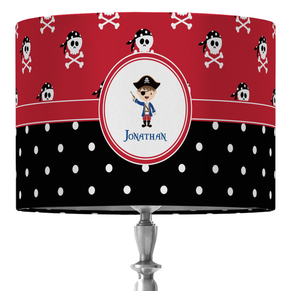 Custom Pirate & Dots 16" Drum Lamp Shade - Fabric (Personalized)