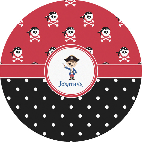 Custom Pirate & Dots Multipurpose Round Labels - Custom Sized (Personalized)