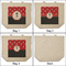 Pirate & Dots 3 Reusable Cotton Grocery Bags - Front & Back View