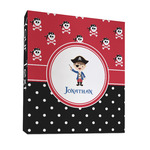 Pirate & Dots 3 Ring Binder - Full Wrap - 1" (Personalized)