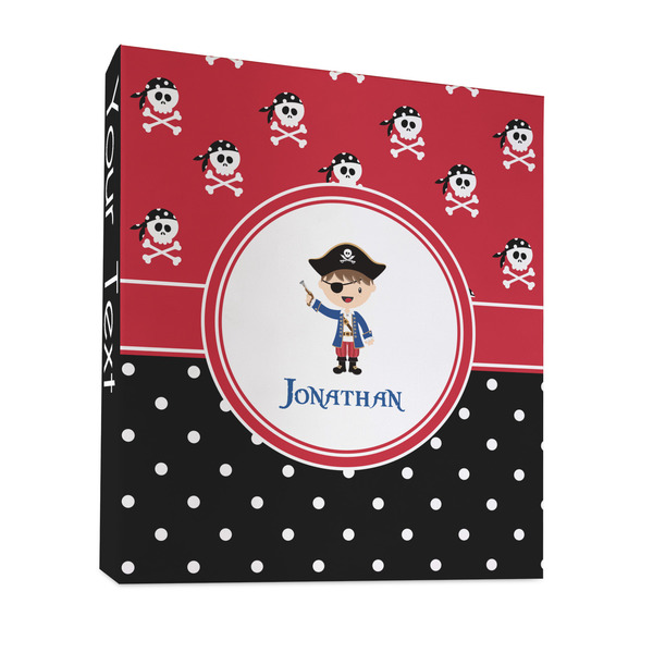 Custom Pirate & Dots 3 Ring Binder - Full Wrap - 1" (Personalized)