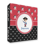 Pirate & Dots 3 Ring Binder - Full Wrap - 2" (Personalized)