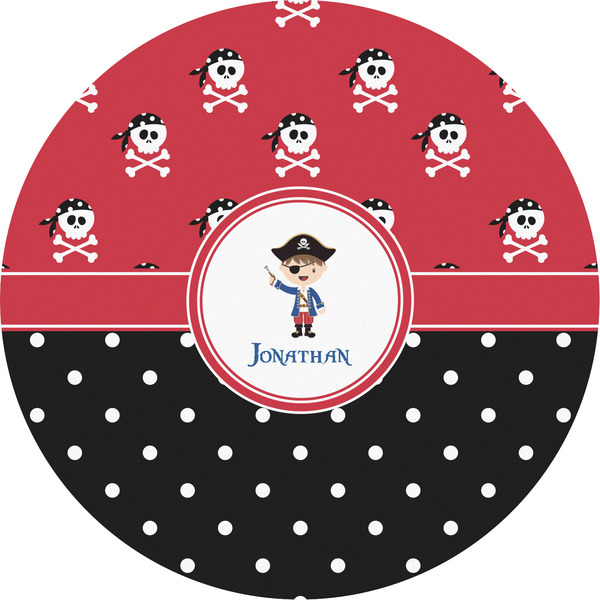 Custom Pirate & Dots Multipurpose Round Labels - 5" (Personalized)