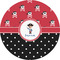 Pirate & Dots 5" Multipurpose Round Label - Single Sticker