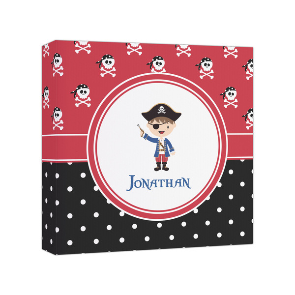 Custom Pirate & Dots Canvas Print - 8x8 (Personalized)