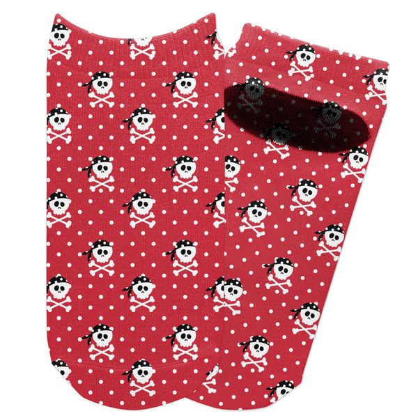 Custom Pirate & Dots Adult Ankle Socks