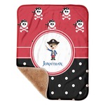 Pirate & Dots Sherpa Baby Blanket - 30" x 40" w/ Name or Text