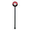 Pirate & Dots Black Plastic 5.5" Stir Stick - Round - Single Stick