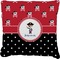 Pirate & Dots Burlap Pillow 18"