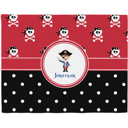 Pirate & Dots Woven Fabric Placemat - Twill w/ Name or Text