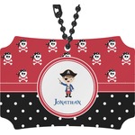 Pirate & Dots Rear View Mirror Ornament (Personalized)