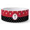 Pirate & Dots Ceramic Dog Bowl - Medium - Front