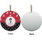 Pirate & Dots Ceramic Flat Ornament - Circle Front & Back (APPROVAL)