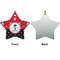 Pirate & Dots Ceramic Flat Ornament - Star Front & Back (APPROVAL)