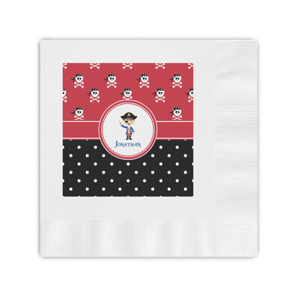 Custom Pirate & Dots Coined Cocktail Napkins (Personalized)