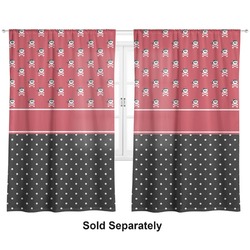 Pirate & Dots Curtain Panel - Custom Size